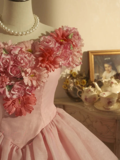 Sweet 16 Dress Ball Gown V Neck With 3D Flowers Vestido De 15 Sweet Sixteen Dress RB9732