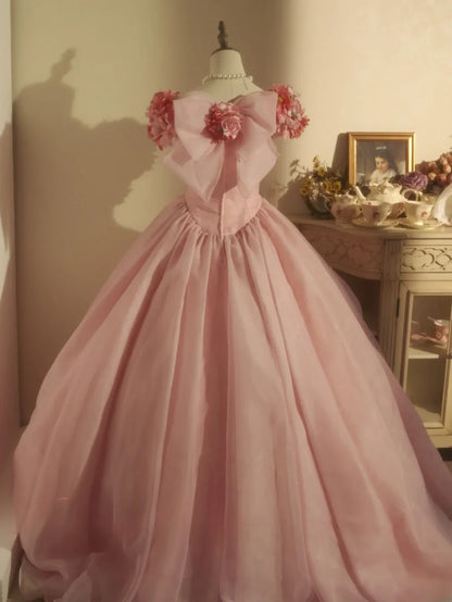 Sweet 16 Dress Ball Gown V Neck With 3D Flowers Vestido De 15 Sweet Sixteen Dress RB9732
