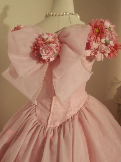 Sweet 16 Dress Ball Gown V Neck With 3D Flowers Vestido De 15 Sweet Sixteen Dress RB9732