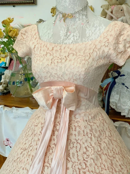 Sweet 16 Dress Pink Ball Gown Square Neck Bow-knot With Sleeves Sweet Sixteen Dress RB9733