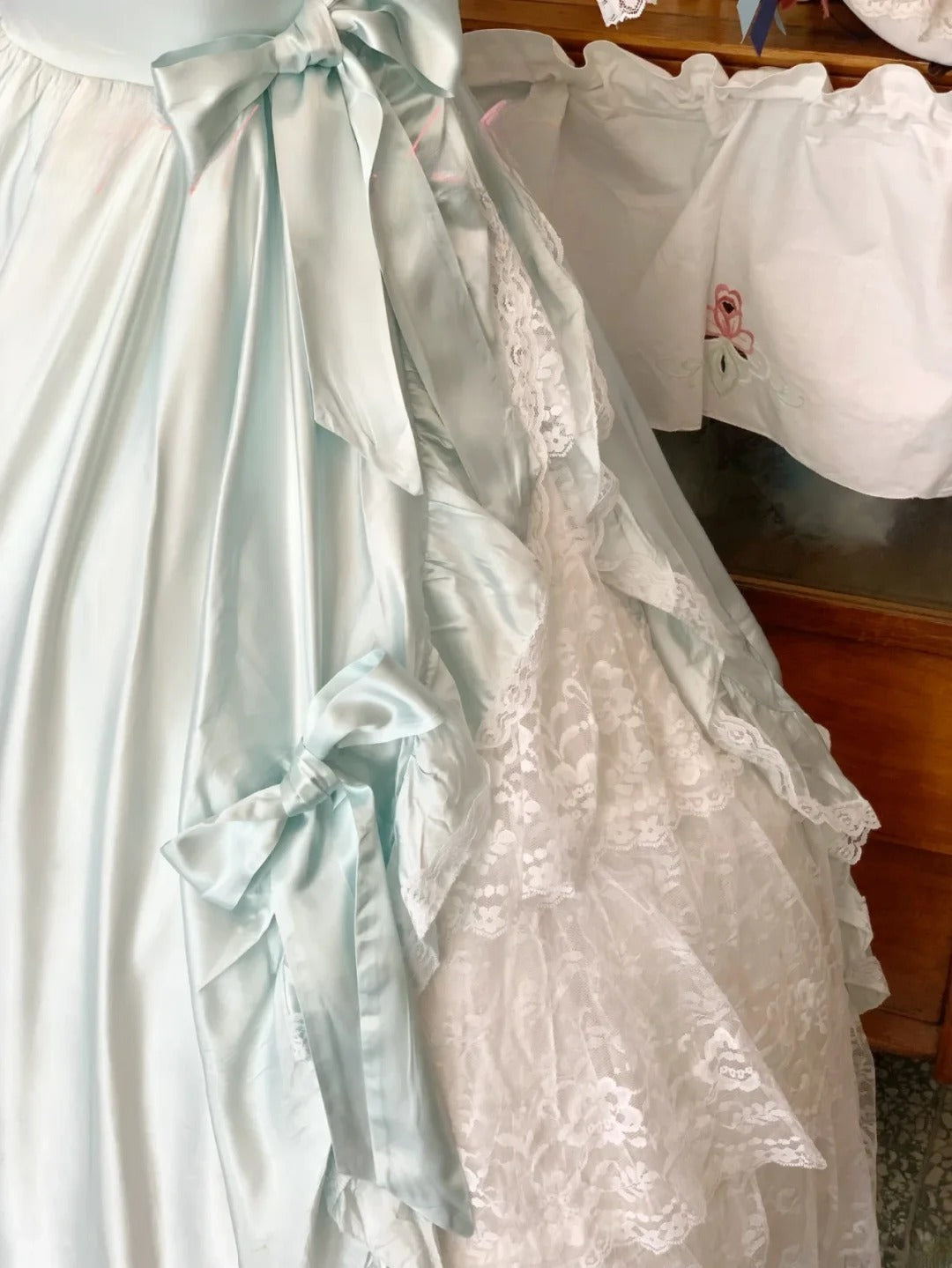 Sweet 16 Dress Light Sky Blue Ball Gown Square Neck With Bow-knot Sleeves Sweet Sixteen Dress RB9741