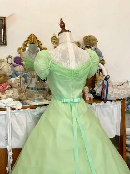 Prom Dress Ball Gown Bud Green Sweetheart With Sleeves Romantic Evening Gown for Prom RB9745