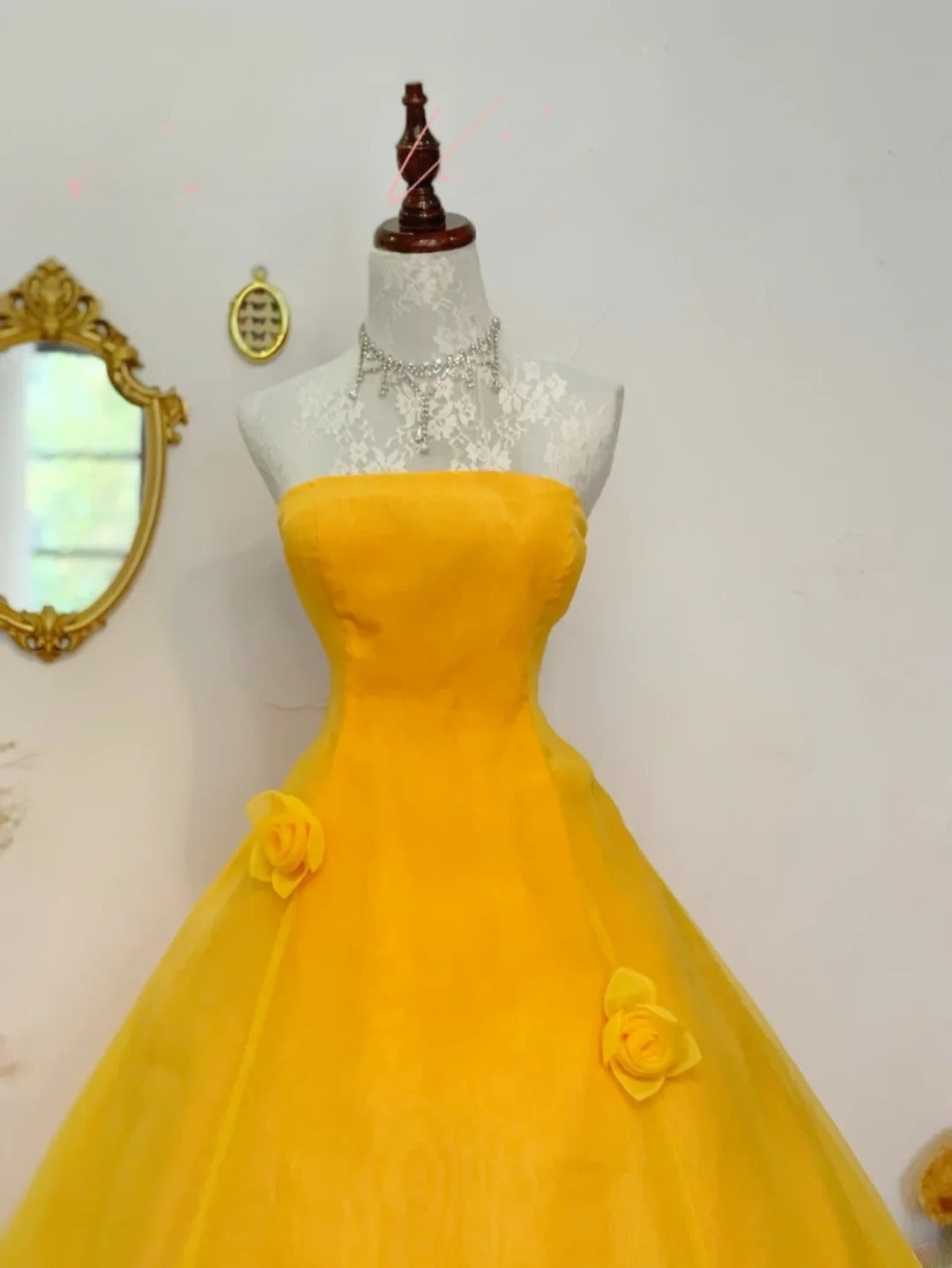 Sweet 16 Dress Ball Gown Off Shoulder Yellow Floral With Short Sleeves Vestido De 15 Sweet Sixteen Dress RB9753