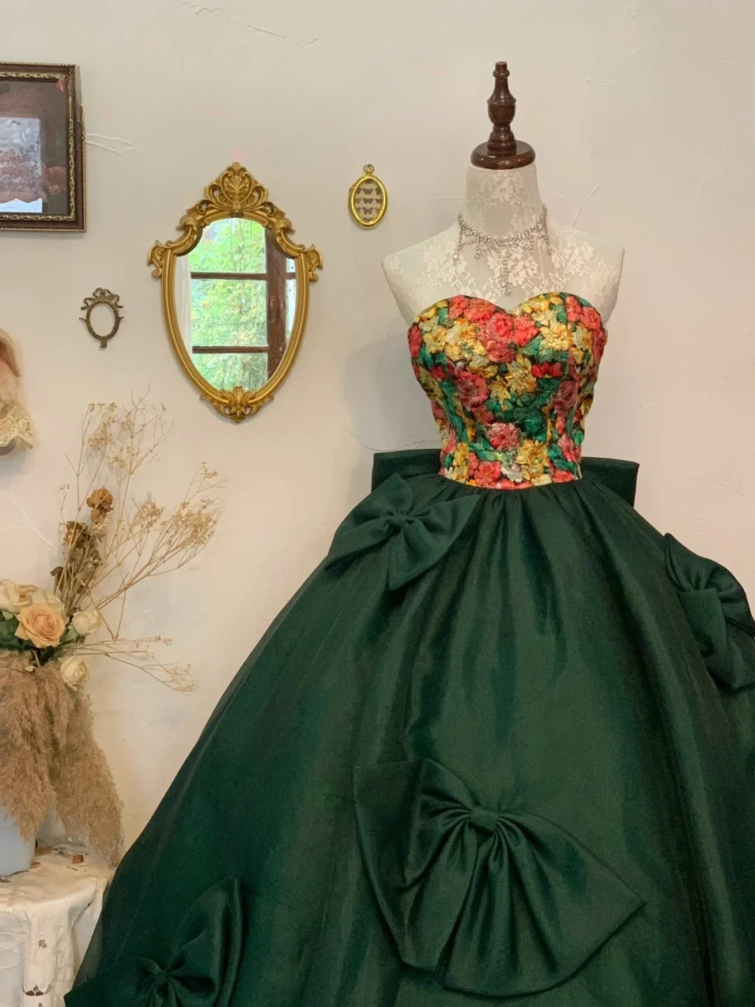 Sweet 16 Dress Emerald Green Ball Gown Sweetheart With Bow-knot Satin Sweet Sixteen Dress RB9754