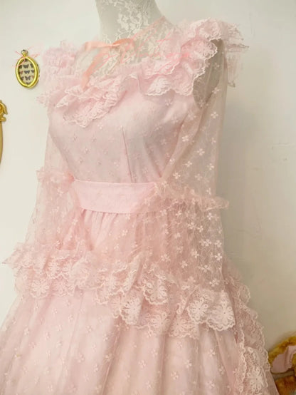 Sweet 16 Dress Ball Gown High Neck Pink Lace With Sleeves Vestido De 15 Sweet Sixteen Dress RB9764