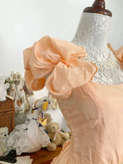 Sweet 16 Dress Green Ball Gown With Square Blush Pink Satin Sweet Sixteen Dress RB9765