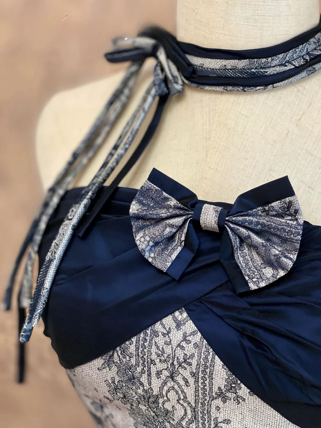 Sweet 16 Dress Ball Gown Strapless Navy Blue Chiffon With Tiered Vestido De 15 Sweet Sixteen Dress RB9772