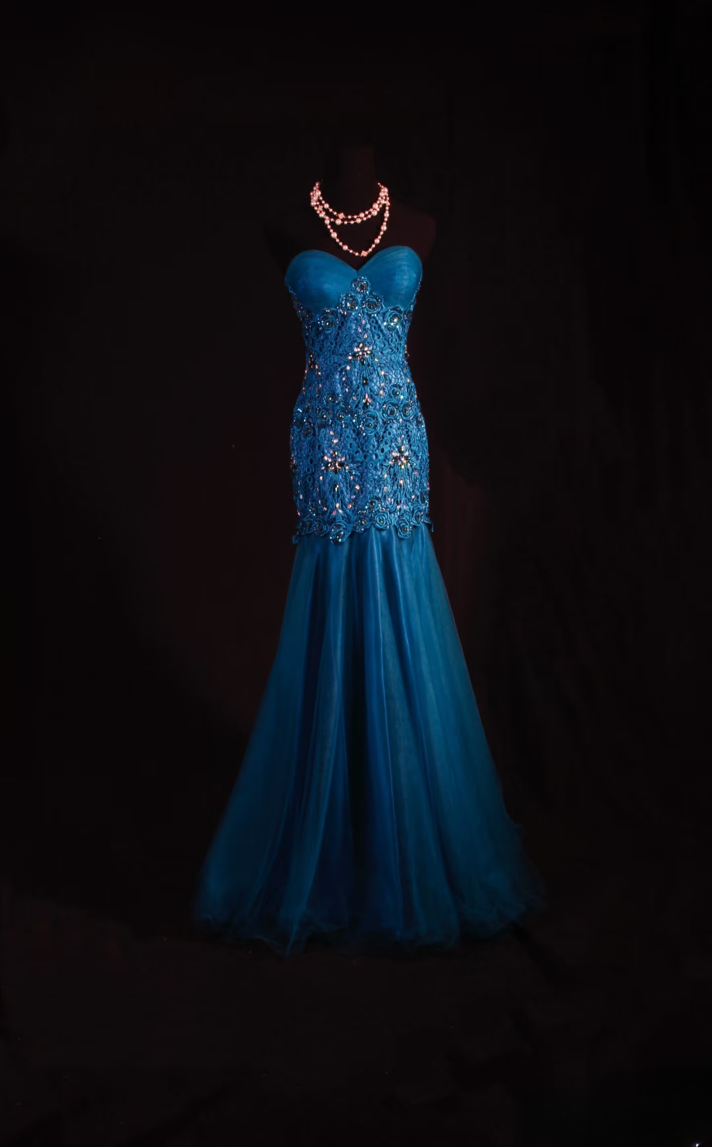 Retro Prom Dresses Mermaid Sweetheart Tulle Lace With Silver Beads Vintage Long Prom Dresses Party Gowns AU005