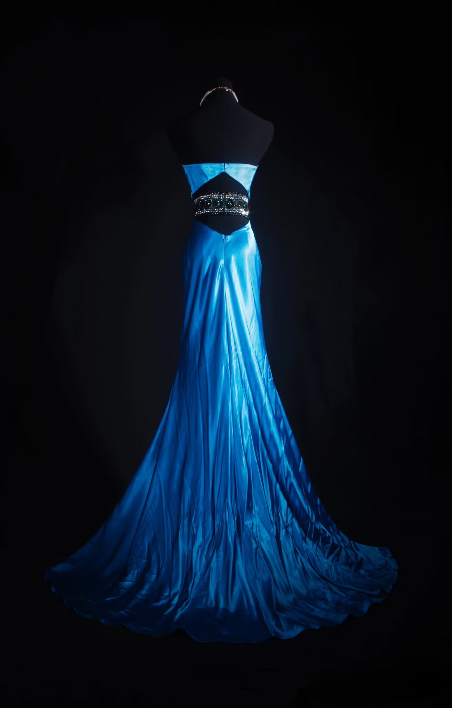 Vintage Mermaid Sweetheat Royal Blue Backless 90s Satin Inspiration Long Prom Dresses Evening Party Dress Prom Gowns AU013