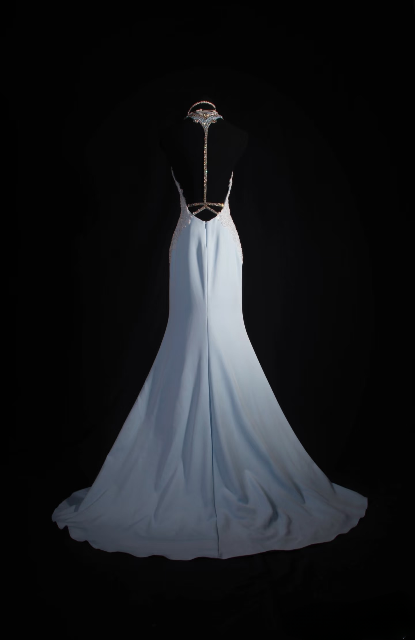 Retro Prom Dresses Mermaid Spaghetti Strap Light Sky Blue Chiffon Vintage Fashion Long Prom Dresses Party Gowns AU018