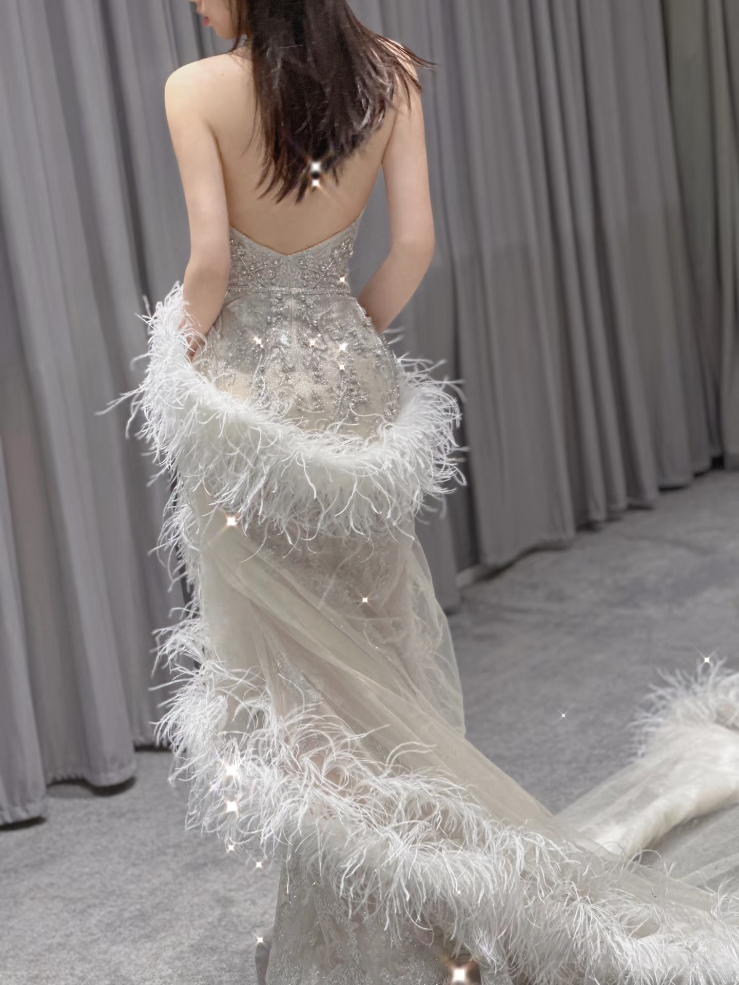 Sexy Mermaid Halter Neck Sleeveless Sequin Silver Floor Length Stunning Prom Dresses 2026 Inspiration Prom Dress Princess Graduation Dress AU022
