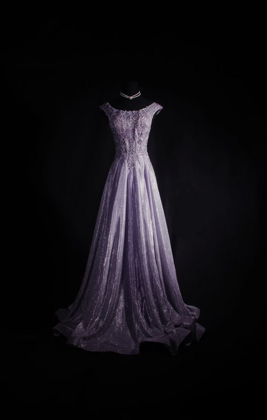 Retro Prom Dresses A Line Scoop Neck Appliqued Beaded Vintage Fashion Long Prom Dresses Party Gowns AU030