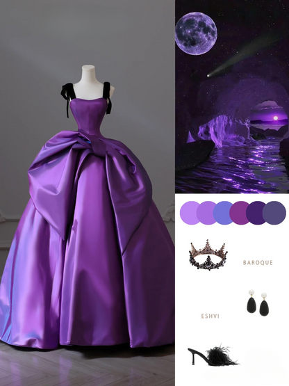 Classy Ball Gown Straps Grape Long Quinceanera Dress Gorgeous Quinceanera Dresses Sweet 15 16 Dress AU031