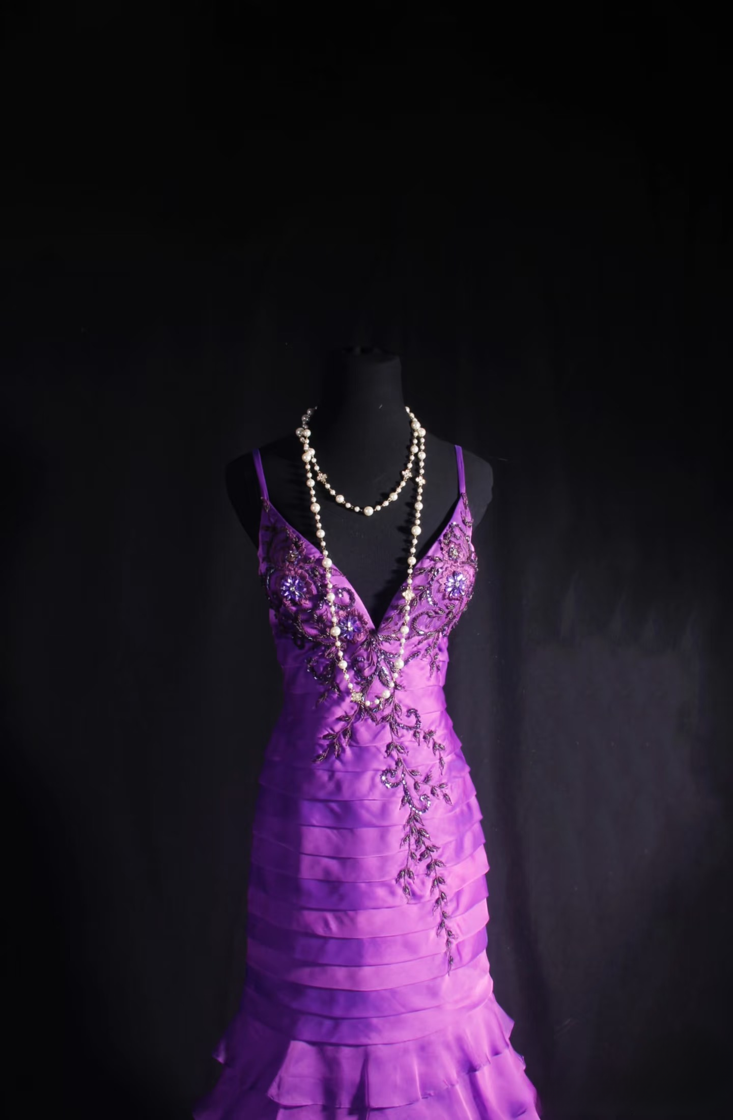 Vintage Prom Dresses 1980s Retro Classy Mermaid Spaghetti Straps Grape Chiffon Inspo Long Prom Gown AU032
