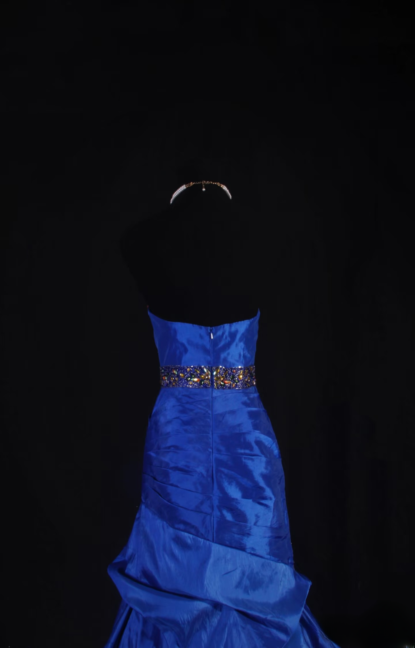 Vintage Prom Dresses 1980s Retro Classy Mermaid Sweethart Royal Blue Taffeta Inspo Long Prom Gown AU040
