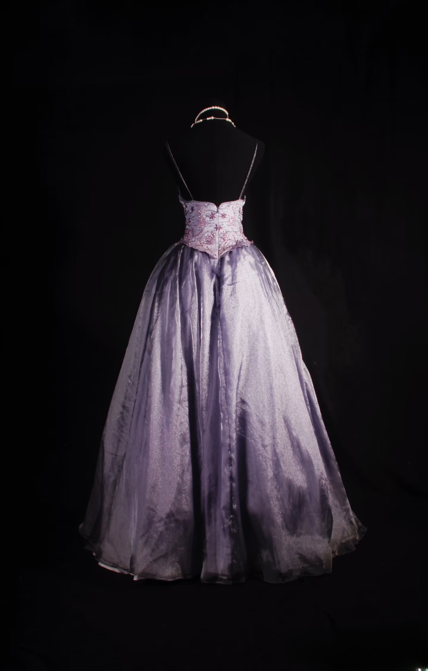 Retro Prom Dresses Ball Gown Spaghetti Strap 80s With Beaded Slit Lilac Sequins Vintage Fashion Long Prom Dresses Party Gowns AU042