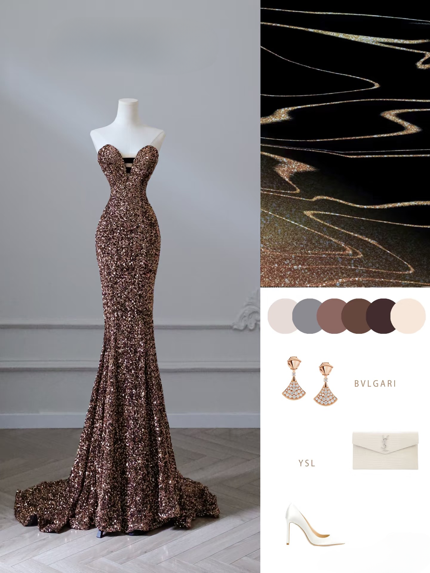 Elegant Mermaid Sweetheart Sequin Long Prom Dress Inspiration Ideas Prom Inspo Gowns Graduation Dress AU049