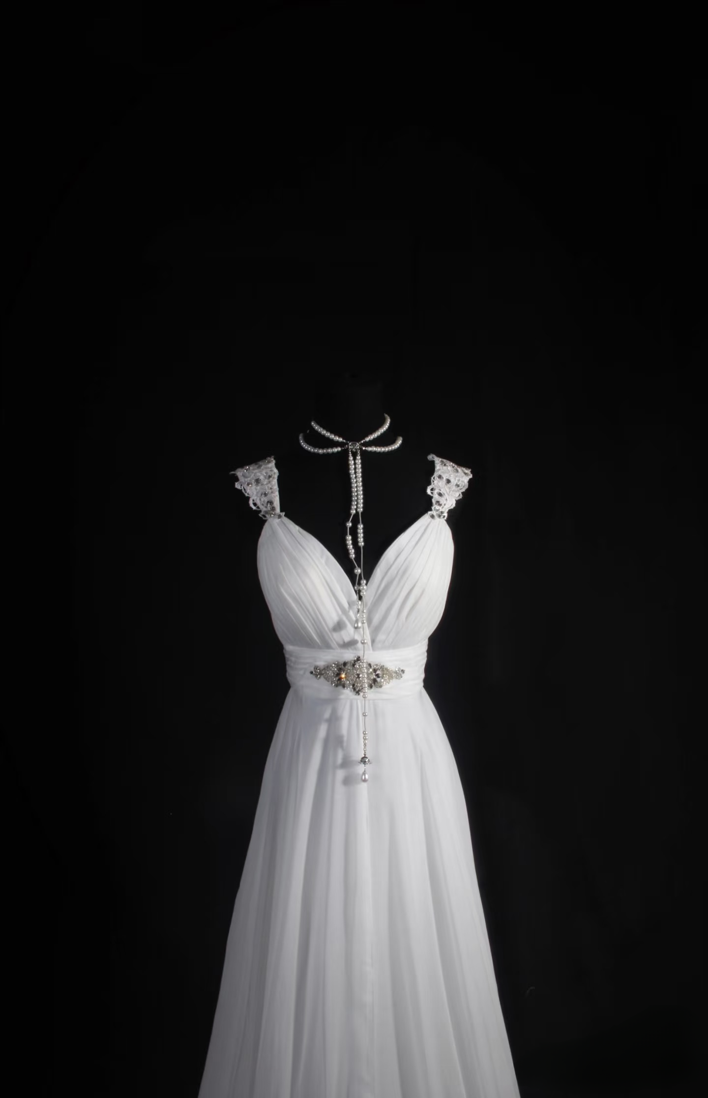 Retro A Line Sweetheart 1960s White Chiffon Fitted Bride Gown Long Lace Wedding Dresses AU050