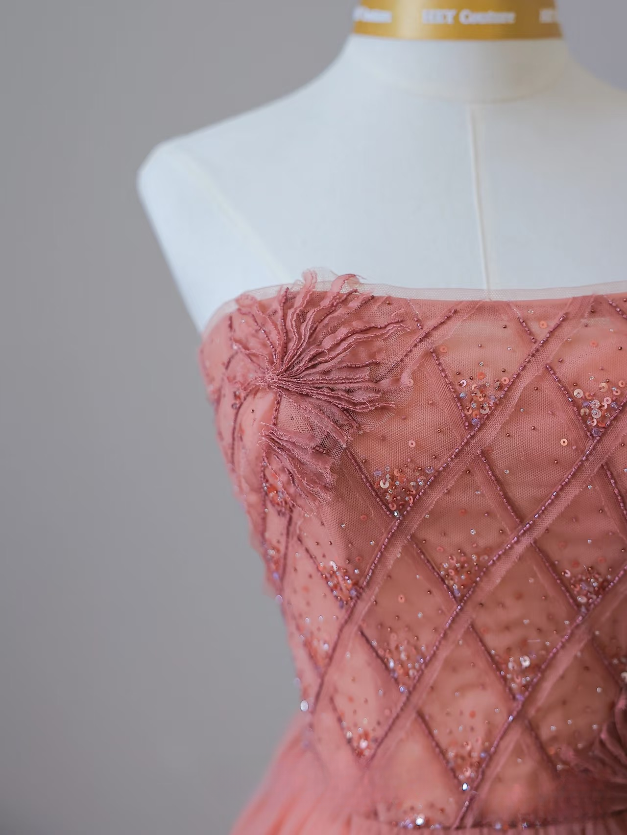 Modest A Line Strapless Tulle Pink Prom Dresses Inspiration Trending Prom Gowns Princess Formal Prom Dress AU053