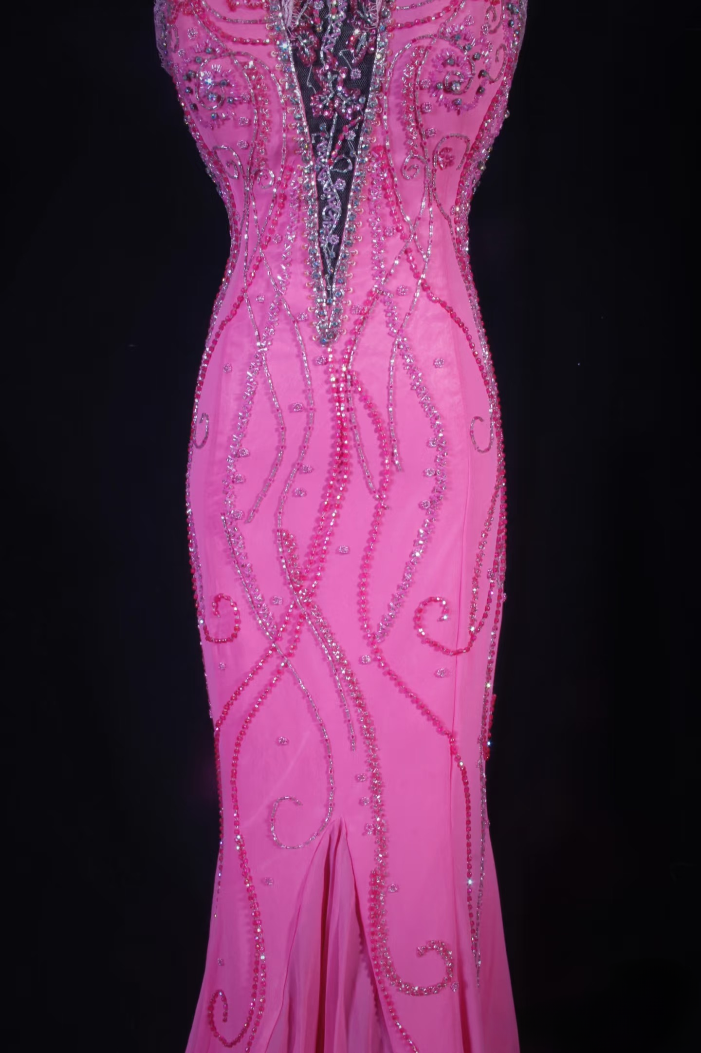 Vintage Prom Dresses 90s Ball Mermaid Strapless Hot Pink Long Prom Dress Inspiration Prom Dresses AU060