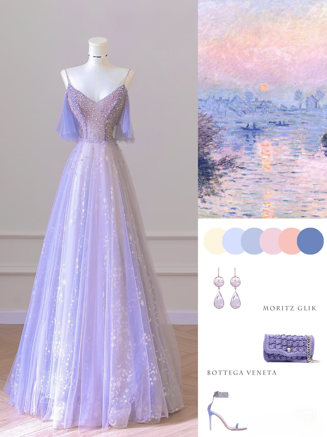 Classy A Line Spaghetti Straps Tulle Lilac Long Prom Dresses Inspiration Trending Prom Gowns Formal Prom Dress AU064