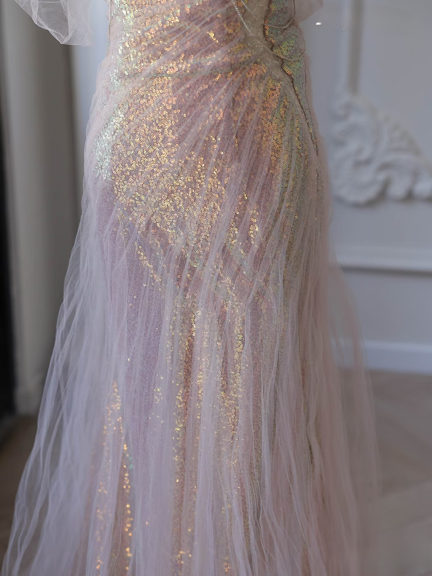 Beautiful Mermaid Sweetheart Sequin Pink Prom Dresses Inspiration Prom Dress Princess Graduation Dress AU066