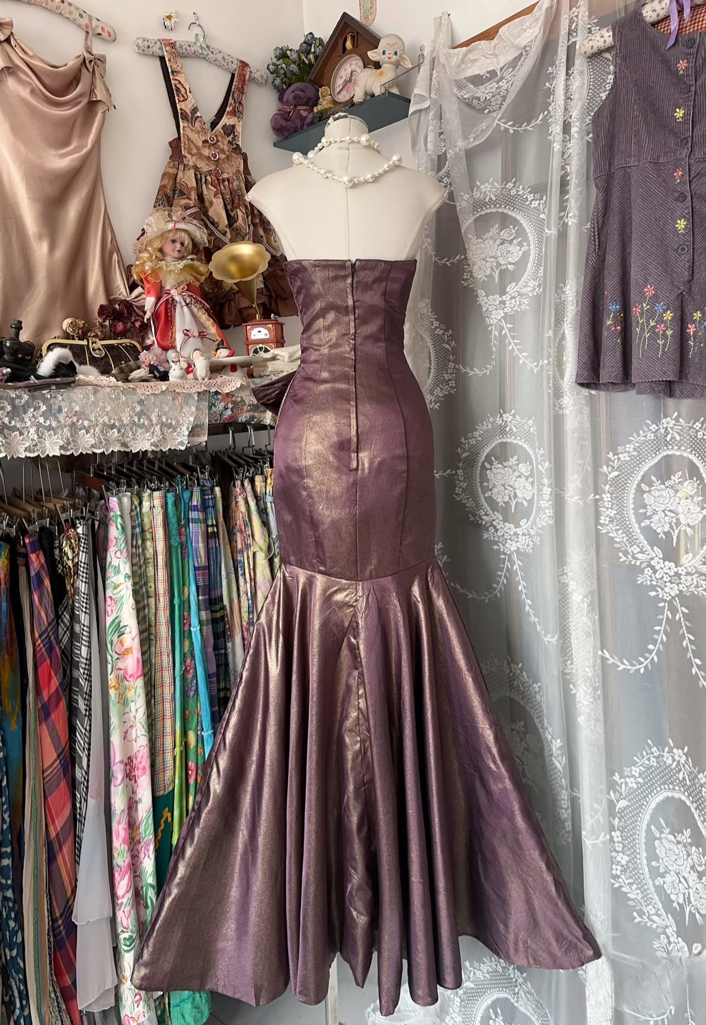 Vintage Prom Dresses 90s Formal Mermaid Strapless Sequin Formal Dress Party Outfits Prom Gowns AU071