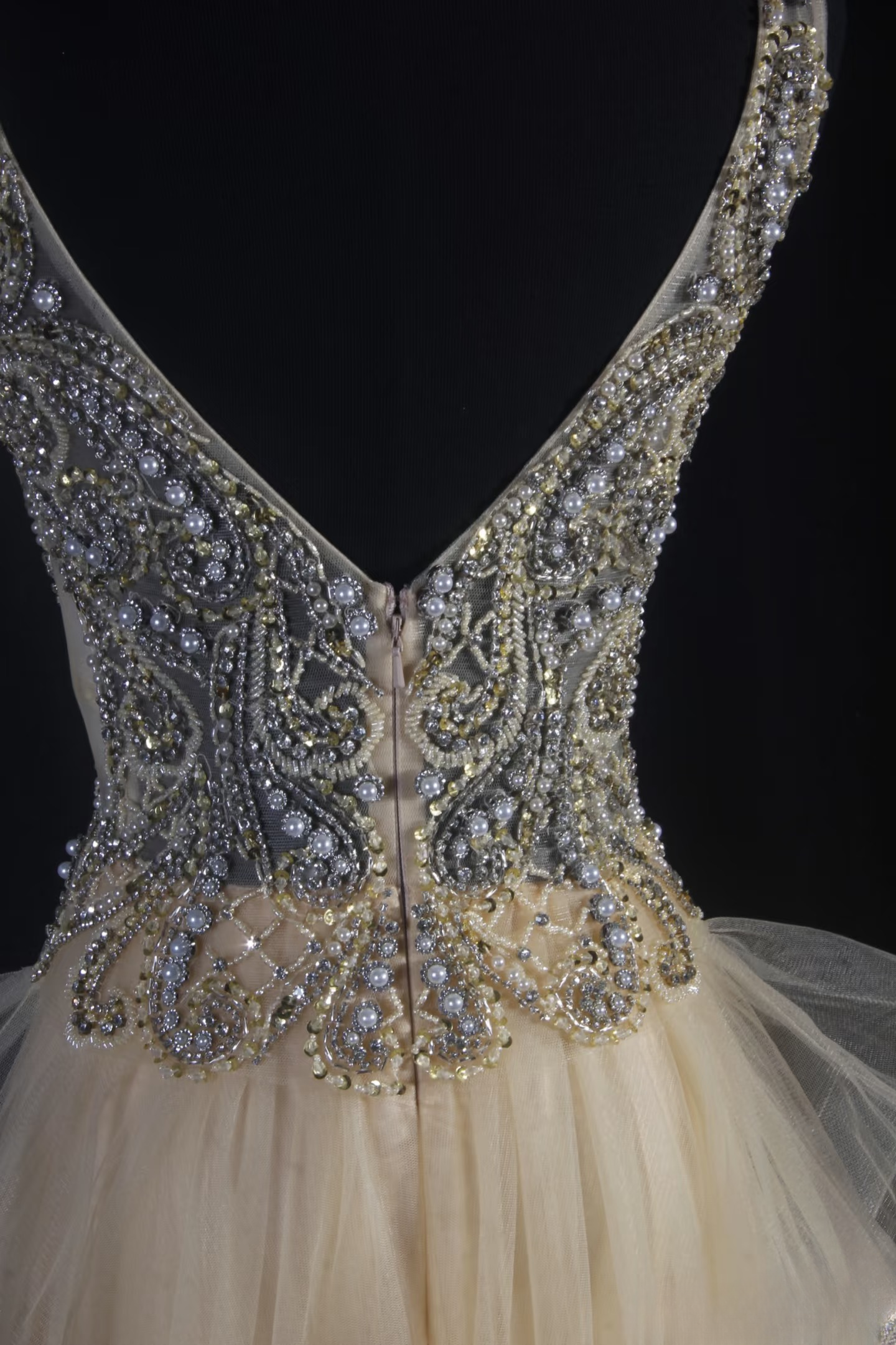 Vintage Prom Dresses 1950s Retro Classy A line V Neck Beaded Long Party Dress Inspiration Evening Dresses AU072