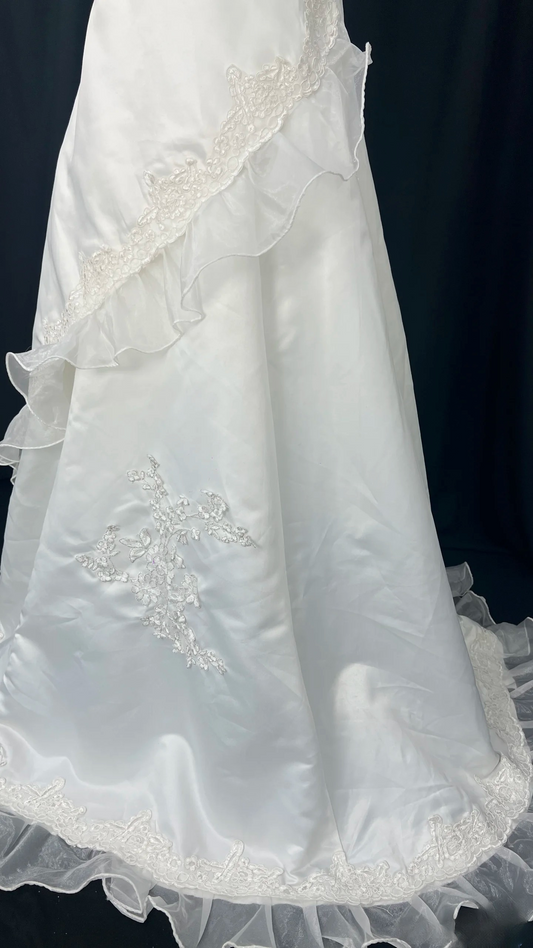 Vintage A Line Spaghetti Strap Sleeveless Lace Fitted Corset Long Wedding Dress Bride Gowns White Wedding Dresses AU086