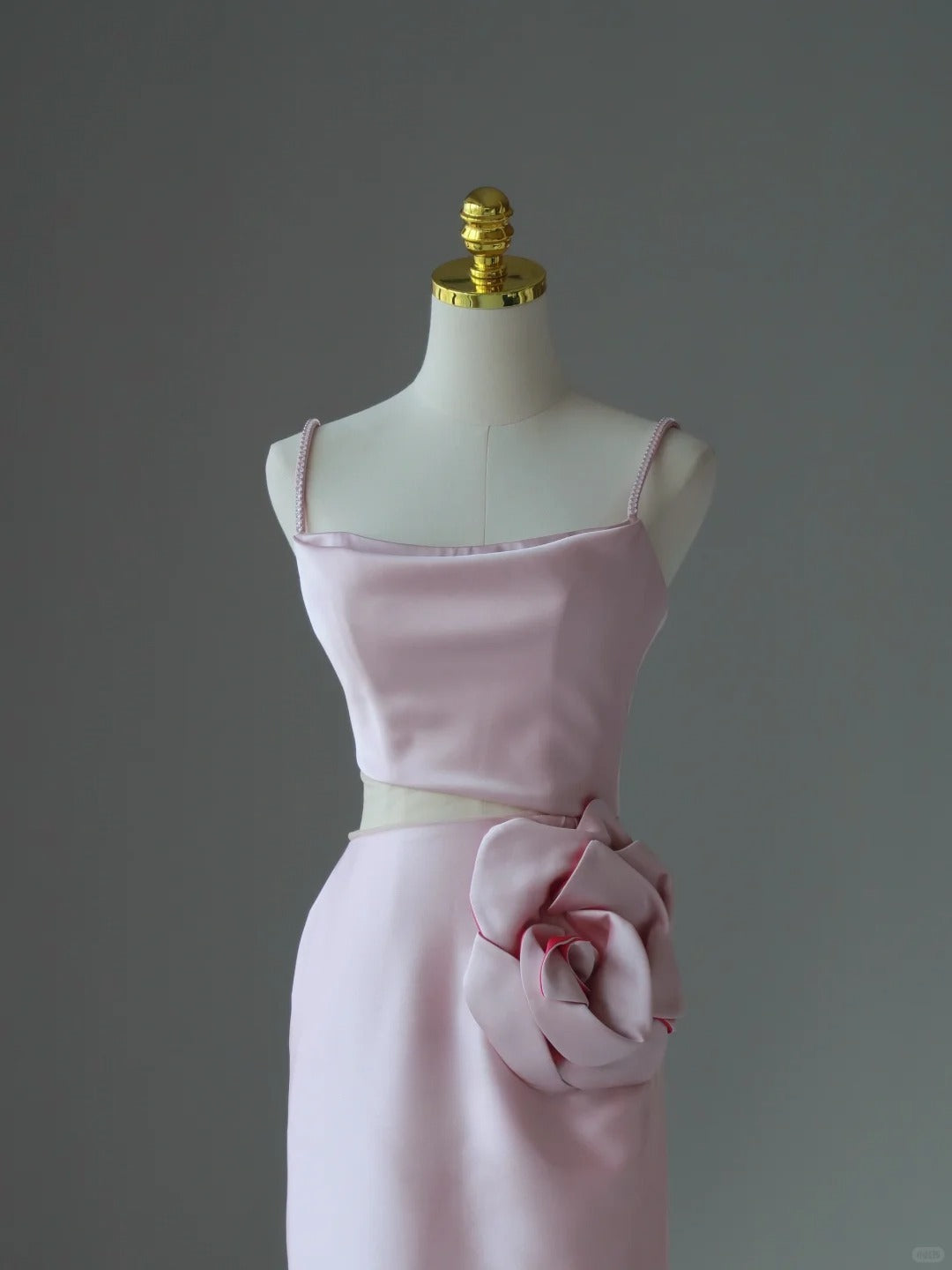 Modest Prom Dresses Mermaid Spaghetti Strap Sleeveless Pink Prom Dress Inspiration Long Prom Dresses AU087