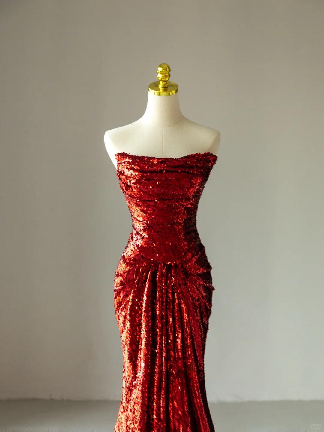 Glitter Mermaid Sweetheart Burgundy 2026 Sequins For Women Party Dresses Long Formal Prom Dress 21st Birthday Outfits AB1371
