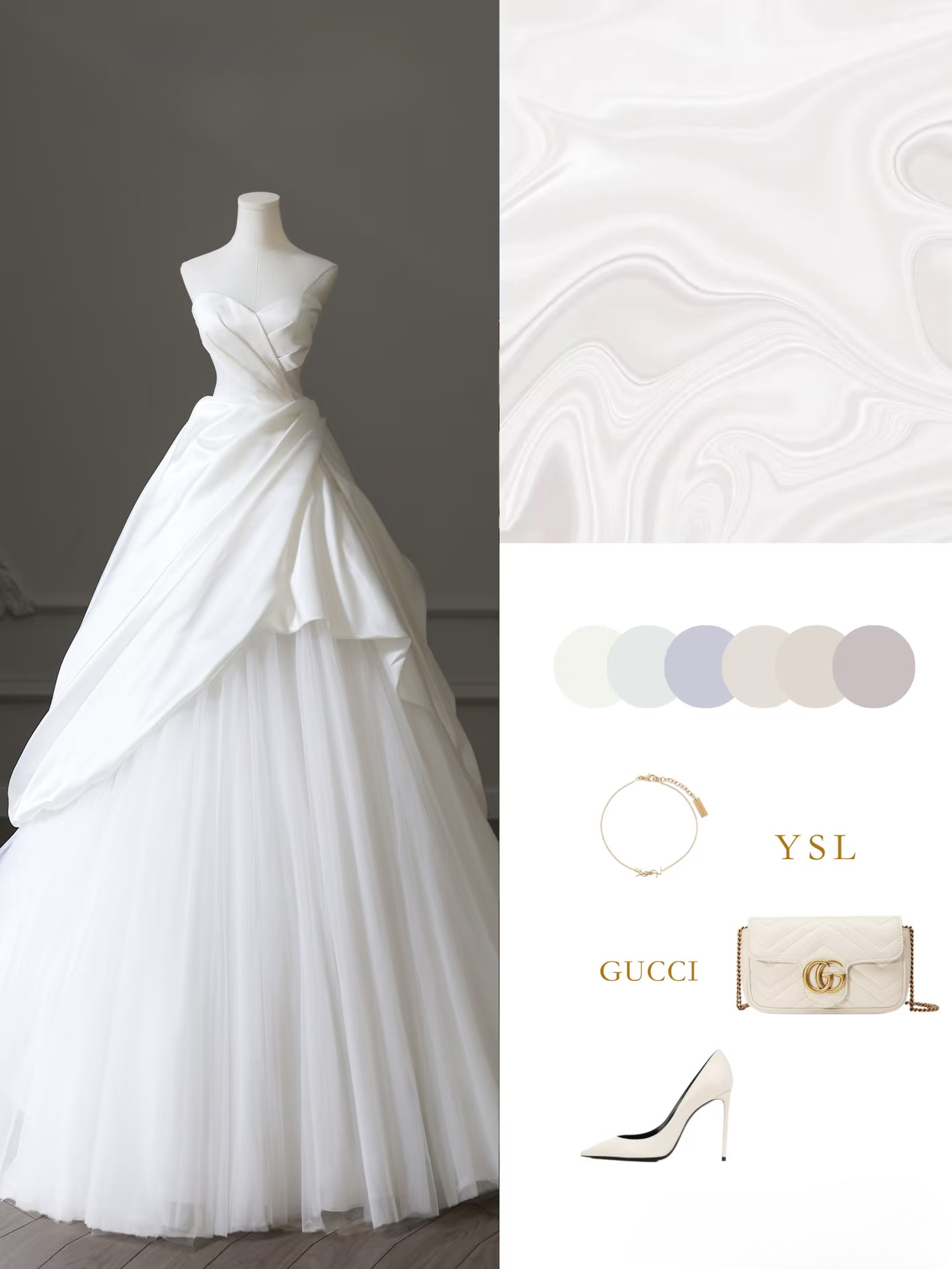 Elegant Ball Gown Sweetheart Satin Tulle White Long Wedding Dress Fairy Formal Wedding Dresses AU098