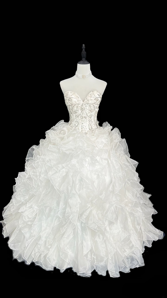 Retro Ball Gown Sweetheart Layers Style Long 1960s Inspired Wedding Dress Bride Gowns Wedding Dresses AU114