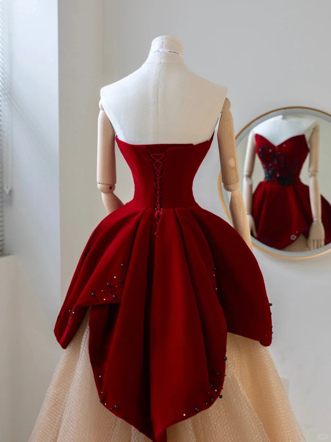 Modest Ball Gown Sweetheart Tulle Prom Dresses Long Sweet 16 Birthday Party Dress Evening Dresses AU147