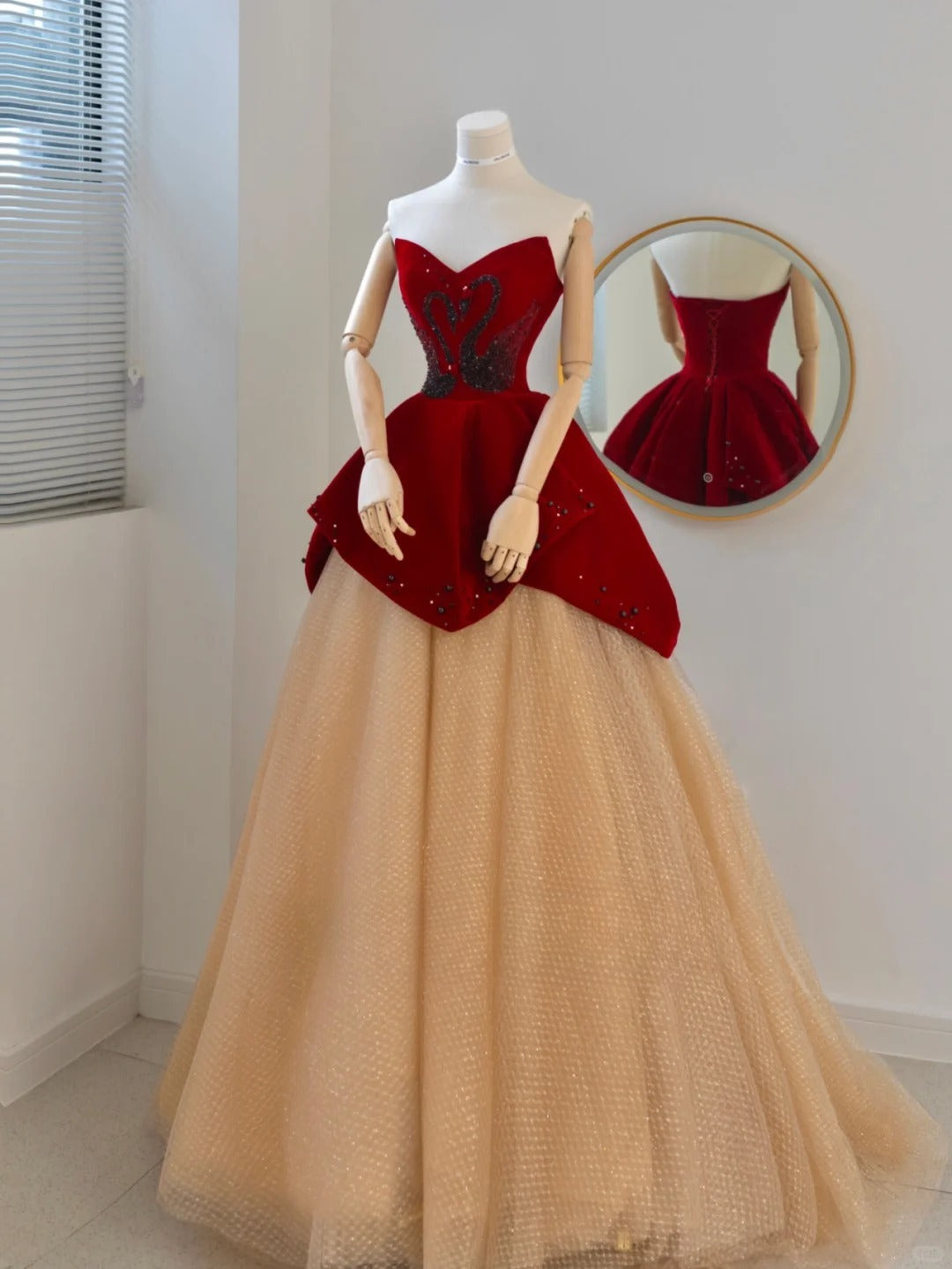 Modest Ball Gown Sweetheart Tulle Prom Dresses Long Sweet 16 Birthday Party Dress Evening Dresses AU147