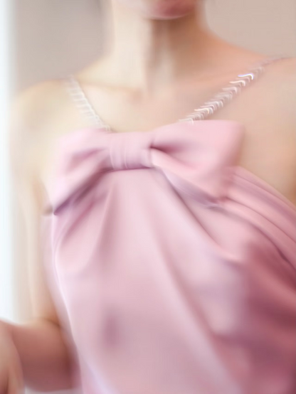 Timeless A line Halter Pink Satin Long Prom Dresses Party Dress Birthday Outfits Graduation Dress AU149