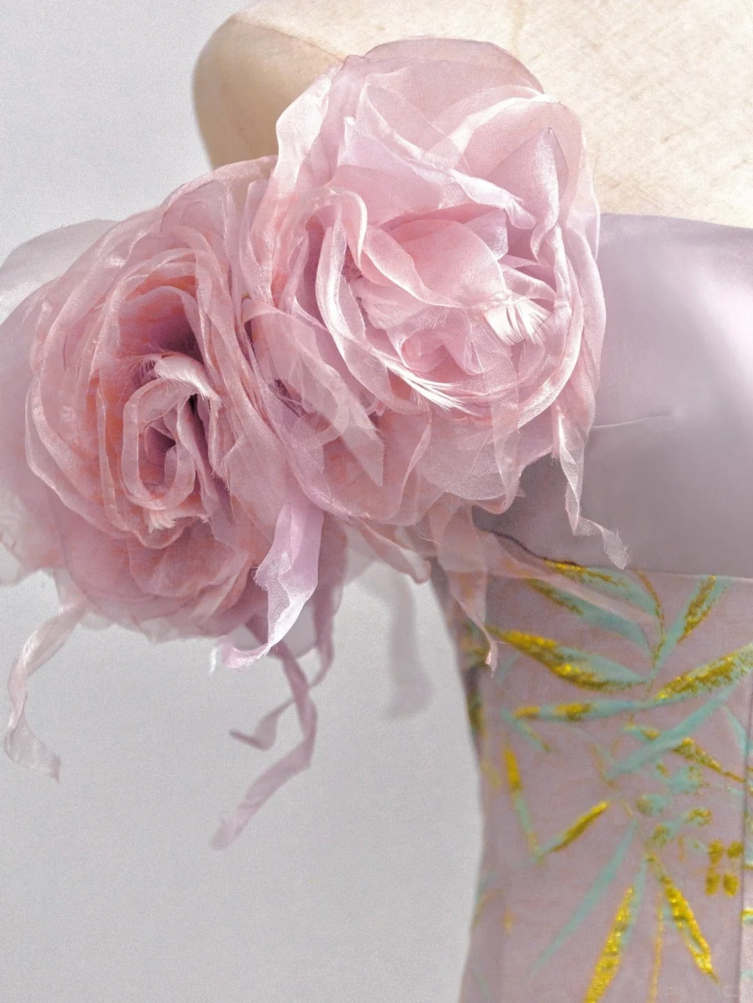 Pretty A line Off The Shoulder Pink With Flowers Prom Dresses Long Evening Party Formal Outfits RB6613