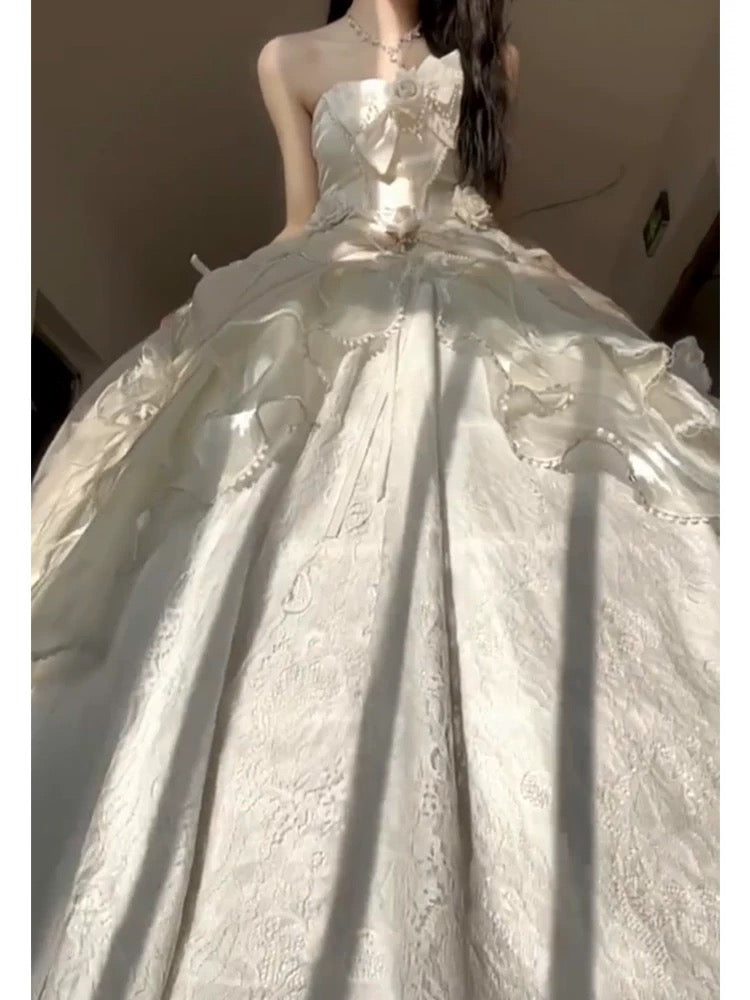 Modest Quinceanera Dresses Ball Gown Off The Shoulder White Birthday Gowns Vestidos De 15 Anos Formal Party Long Sweet 16 Dress AU167