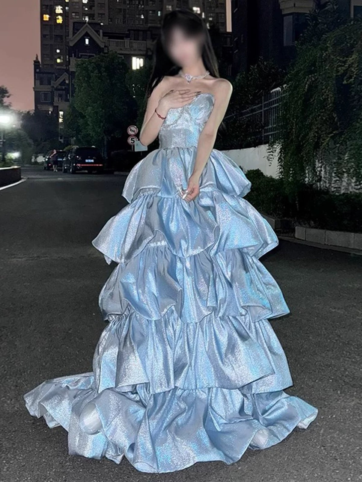 Elegant Ball Gown Sweetheart Sleeveless Blue Sequins Prom Dress Inspiration Ideas Prom Inspo Dresses Graduation Dress AU189