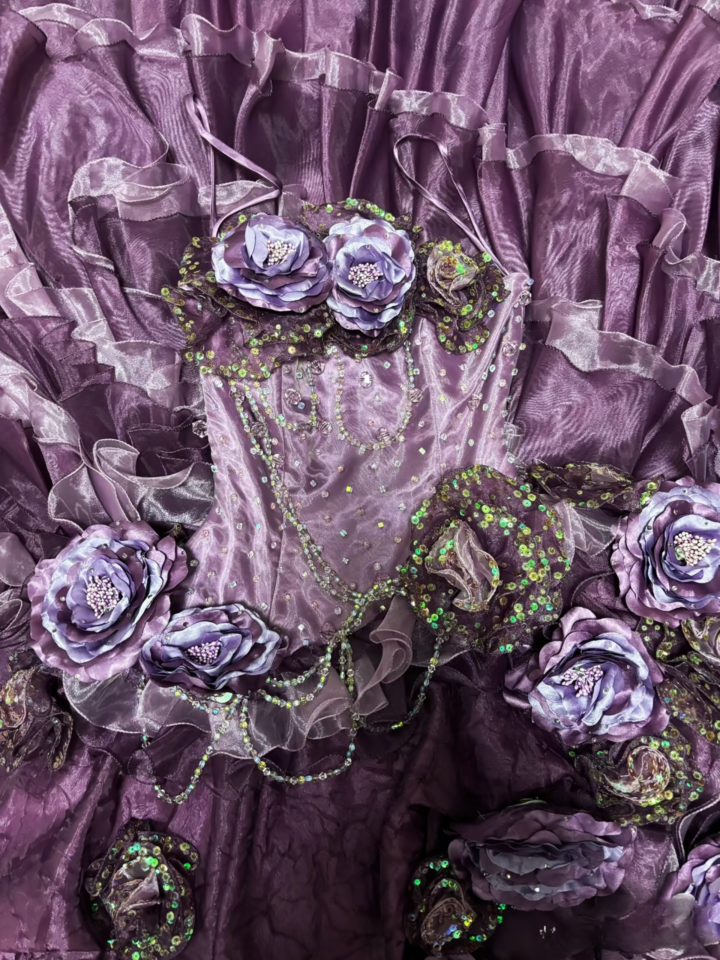 Vintage Ball Gown Strapless Grape Tulle Beaded Long Quinceanera Dress Sweet 15 Gown 16 Birthday Dresses A202