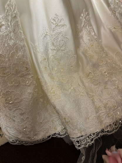 Retro Mermaid Spaghetti Strap Lace 60s White Fitted Corset Bride Gowns Wedding Dresses AU210