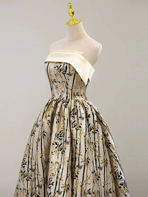 Charming Ball Gown Strapless Satin Prom Dresses Inspiration Prom Dress Princess Graduation Dress AU223