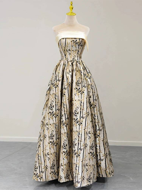 Charming Ball Gown Strapless Satin Prom Dresses Inspiration Prom Dress Princess Graduation Dress AU223