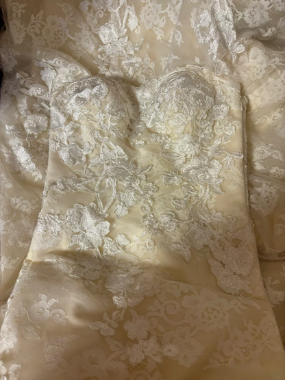 Retro Mermaid Sweetheart 1960s White Fitted Corset Bride Gown Long Lace Wedding Dresses AU240