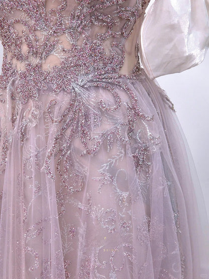 Pretty A line Off The Shoulder Pink With Lace Prom Dresses Long Evening Party Formal Outfits RB6633