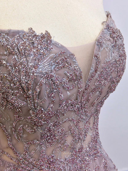 Pretty A line Off The Shoulder Pink With Lace Prom Dresses Long Evening Party Formal Outfits RB6633