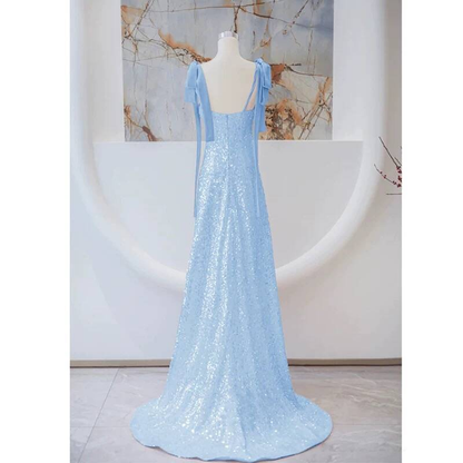Vintage A Line Straps Sequin Pink Long Prom Dresses Party Dress 20th Birthday Outfits Graduation Dress AU251