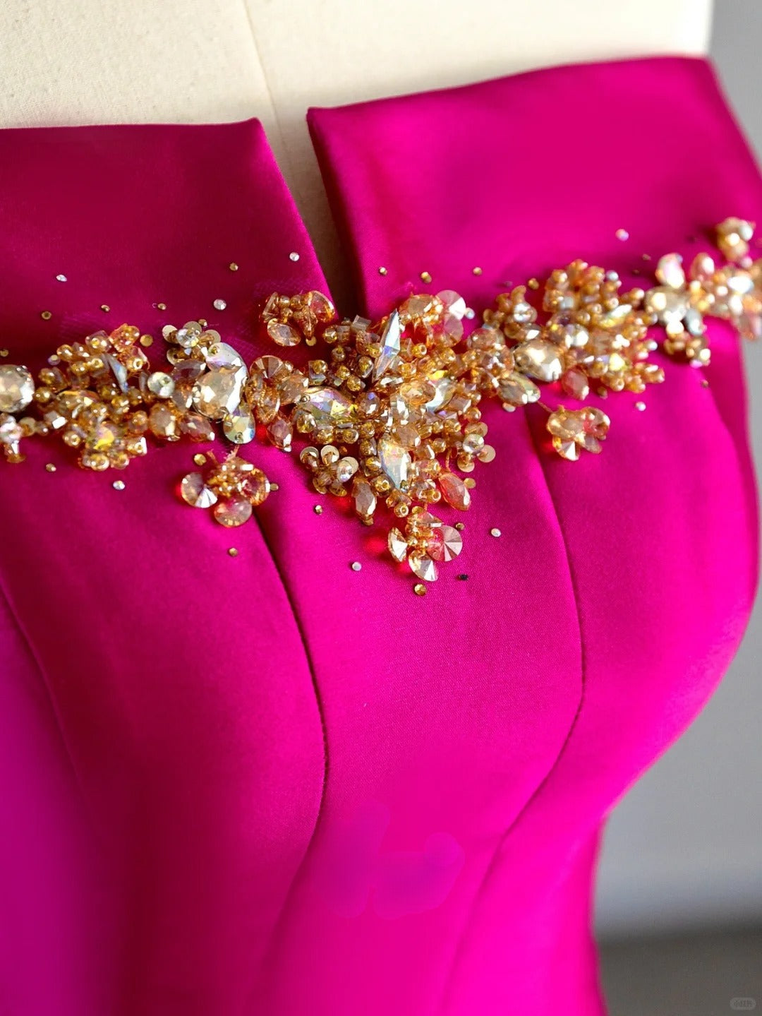Pretty Ball Gown Off The Shoulder Hot Pink With Beading Prom Dresses Long Evening Party Formal Outfits RB6656