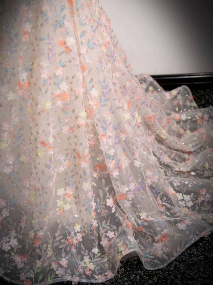Beautiful Ball Gown Off The Shoulder Sequin Flowers Prom Dresses Inspiration Prom Dress Princess Graduation Dress AU297