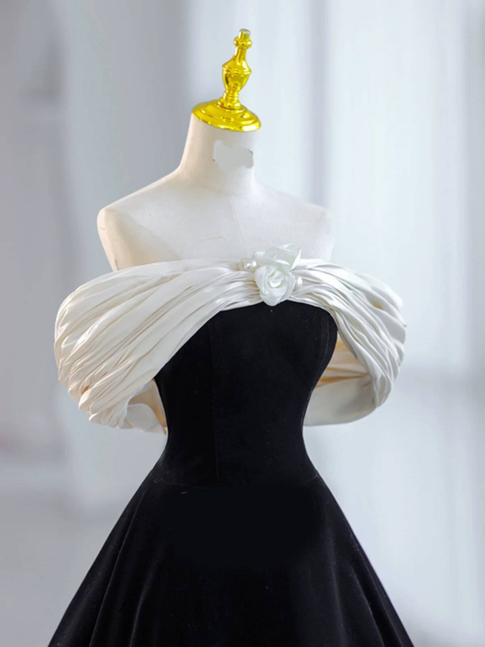 Beautiful Ball Gown Off The Shoulder Black Prom Dresses Inspiration Prom Dress Princess Graduation Dress AU298